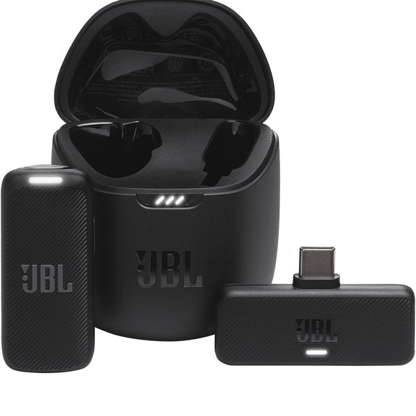 JBL Quantum Stream Wireless USB-C - Wearable Wireless Streaming Microphone for Crystal Clear Recordings,
