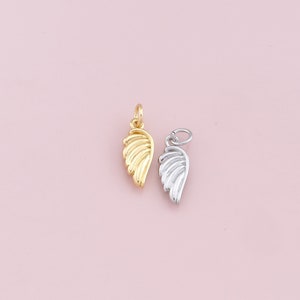 18K Gold Filled Wings Pendant,Angel Wings Charm Bracelet Necklace for DIY Jewelry Making Supply