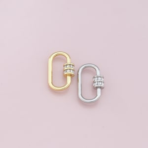 18 kt gold filled ovale karabijnsluiting, gesp, karabijnsluiting, draaisluiting, voor doe-het-sieraden