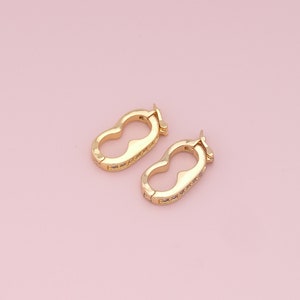 18k Gold Filled Shortener Enhancer Clasp for Bracelet Necklace, Gold CZ Zircon Clasp, Shortener Clasp