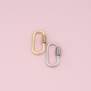 18K goud gevulde ovale karabijnhaak, gespsluiting, karabijnhaak schroefsluiting, spanschroef, voor doe-het-zelf-sieraden