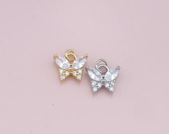 Butterfly Necklace, 18k gold filled butterfly necklace, Cadena de