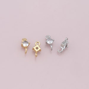 Gold Round Connector Charms,18K Gold Filled Round Pendant,Round Charm Bracelet Necklace for DIY Jewelry Making Supply
