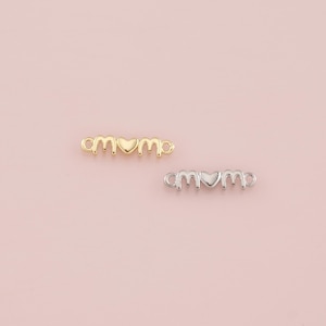 Connettore mamma riempito in oro 18K, collana con ciondolo mamma per fornitura di gioielli fai da te