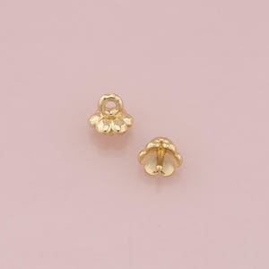 18K Gold Filled Tiny Flower Pendant,Dainty Flower Charm Bracelet Necklace for DIY Jewelry Making Supply