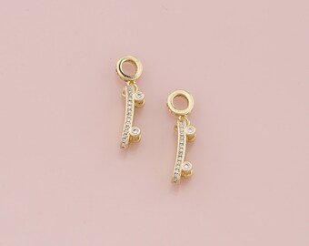 18 kt gold filled skateboardhanger, CZ micro pave skateboard bedelarmband ketting voor het maken van sieraden