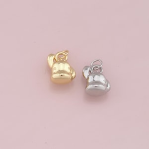 Ciondolo teiera riempito in oro 18K, grazioso braccialetto con ciondolo bollitore, collana per la creazione di gioielli fai da te