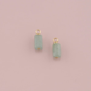 18K Gold Filled Rectangle Pendant,Aventurine Charm Bracelet Necklace for DIY Jewelry Making Supply