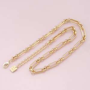 Gold Oval Chain,18K Gold Filled Oval for Necklace Bracelet DIY Jewelry Making Supply