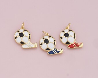 Pendentif Chaussure Et Ballon De Foot En Or 18 Carats - Bijou Sportif Unique Et élégant
