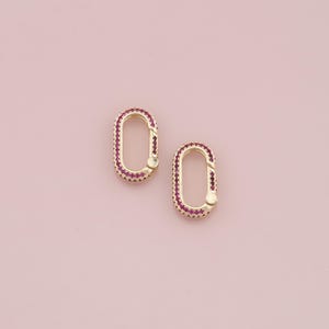18K Gold Füllte Oval Karabiner Verschluss, Karabiner Lock Stecker, Feder Push Tor für DIY Schmuck Verschluss Finden Halskette Armband