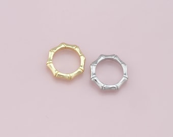 Fecho mosquetão redondo preenchido com ouro 18k, conector de bloqueio de mosquetão, porta de pressão de mola para joias diy, pulseira de colar