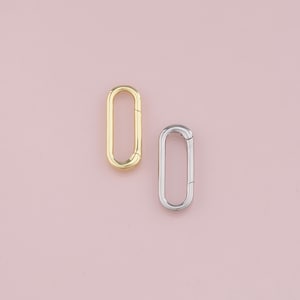 18K Gold Füllte Oval Karabiner Verschluss, Karabiner Lock Stecker, Feder Push Tor für DIY Schmuck Verschluss Finden Halskette Armband