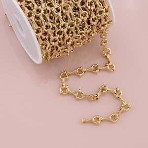 Gold Twist Kette, 18K Gold Filled runde Kette für Halskette Armband DIY Schmuckherstellung Versorgung