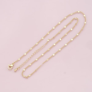Gold Round Chain,18K Gold Filled Oval for Necklace Bracelet DIY Jewelry Making Supply
