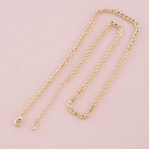 Gold Oval Chain,18K Gold Filled Oval for Necklace Bracelet DIY Jewelry Making Supply
