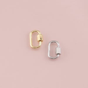 18 kt gold filled ovale karabijnsluiting, gesp, karabijnsluiting, draaisluiting, voor doe-het-sieraden