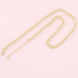 Gold Round Chain,18K Gold Filled Oval for Necklace Bracelet DIY Jewelry Making Supply