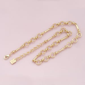 Gold Round Chain,18K Gold Filled Round for Necklace Bracelet DIY Jewelry Making Supply