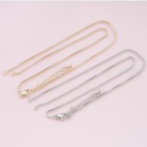Chaîne en or 18 carats pour collier, bracelet, fabrication de bijoux à bricoler soi-même