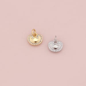18K Gold Filled Lock Pendant,CZ Micro Pave Lock Charm Bracelet Necklace for DIY Jewelry Making Supply