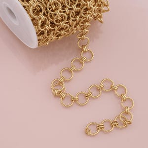 Gold Twist Kette, 18K Gold Filled runde Kette für Halskette Armband DIY Schmuckherstellung Versorgung