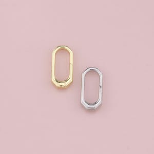 18K Gold Füllte Oval Karabiner Verschluss, Karabiner Lock Stecker, Feder Push Tor für DIY Schmuck Verschluss Finden Halskette Armband