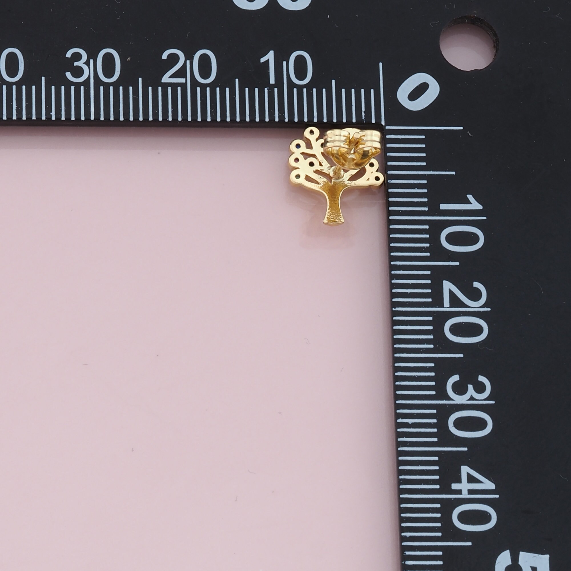 1pair 18K Gold Filled Life Treer Stud Earrings,gold Earrings,dainty ...