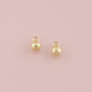 18K Gold Filled round Pendant,Dainty round Charm Bracelet Necklace for DIY Jewelry Making Supply