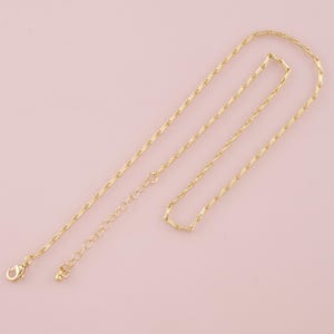 Chaîne en os en or, rectangle rempli d&#39;or 18 carats pour collier, bracelet, fabrication de bijoux à bricoler soi-même