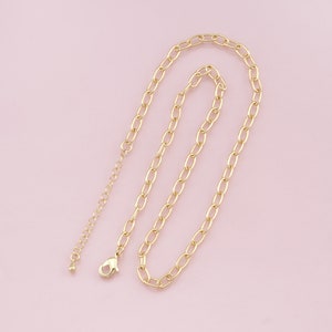 Gold Oval Chain,18K Gold Filled Oval for Necklace Bracelet DIY Jewelry Making Supply