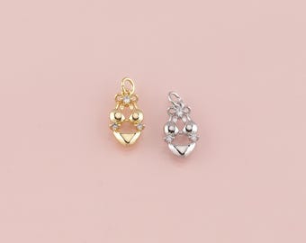 18K Gold Filled Bikini Pendant,CZ Micro Pave Bikini Charm Bracelet Necklace for DIY Jewelry Making Supply