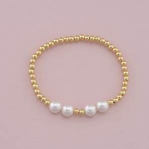 Gold Perlen Kette, 18K Gold Filled Perlenarmband, halb fertige Armbänder, Armbänder für die Schmuckherstellung