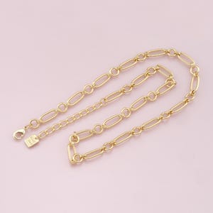 Gold Oval Chain,18K Gold Filled Round for Necklace Bracelet DIY Jewelry Making Supply