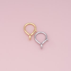 18K goud gevulde ovale traan karabijnhaak, gespsluiting, karabijnhaak push-sluiting, voor doe-het-sieraden