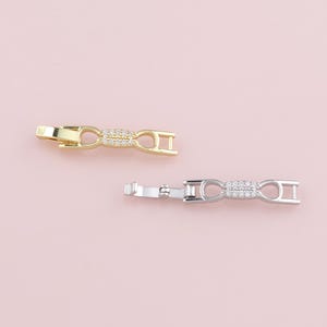 Gold Rectangle Charms,18K Gold Filled CZ rectangle Pendant,Strip crystal Charm Bracelet Necklace for DIY Jewelry Making Supply