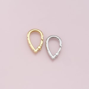 18 kt gold filled ovale druppelvormige karabijnsluiting, gesp, karabijnhaak druksluiting, voor doe-het-sieraden