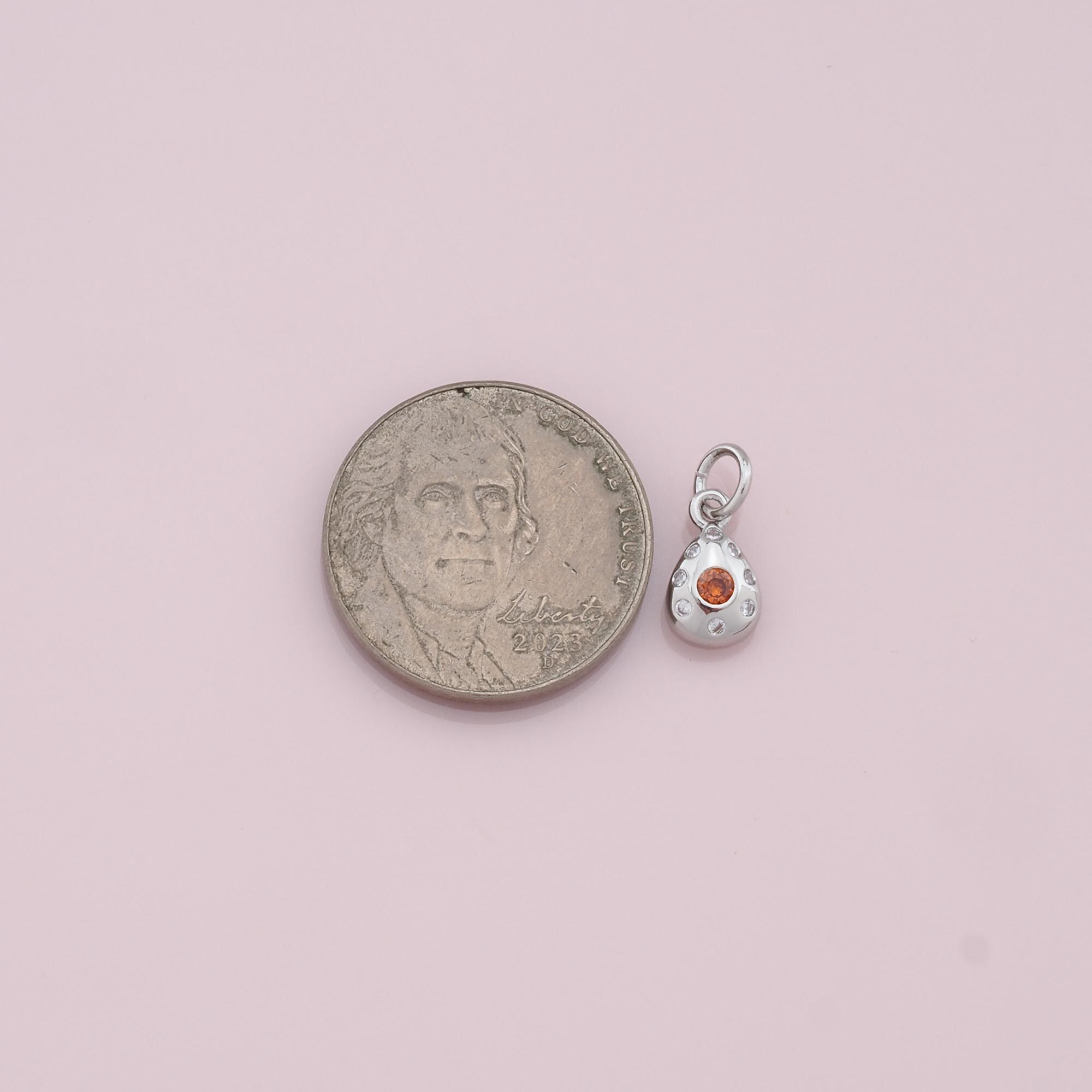 thumbnail image 2 of 9ct Real Gold Small Teardrop Clear CZ Pendant & Charm Earrings Set In Gift Box - 9K Yellow Gold 2 of 5