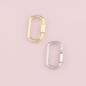 18 kt gold filled ronde karabijnsluiting, gespsluiting, karabijnhaak schroefsluiting, spanschroef voor doe-het-zelf-sieraden