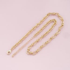 Gold Oval Chain,18K Gold Filled Oval for Necklace Bracelet DIY Jewelry Making Supply