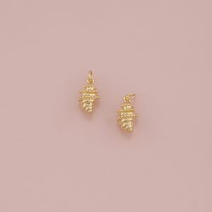 18K Gold Filled Croissant Pendant,Croissant Charm Bracelet Necklace for DIY Jewelry Making Supply