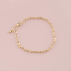 Gold Twist Kette, 18K Gold Filled ovales Armband, halb fertige Armbänder, Armbänder für die Schmuckherstellung
