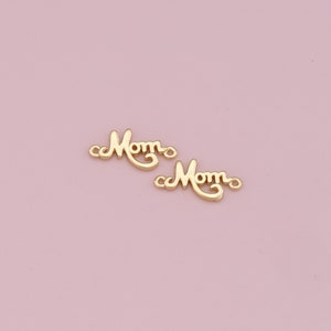 Collana con braccialetto con ciondolo con ciondolo mamma in oro 18 carati per fornitura di gioielli fai-da-te