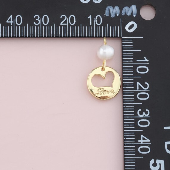 Pendentif Cœur En Perles D'Eau Douce Monté Sur Or 18K - Occasion État Impeccable