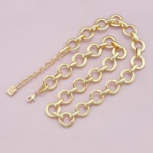 Gold Round Chain,18K Gold Filled Round for Necklace Bracelet DIY Jewelry Making Supply