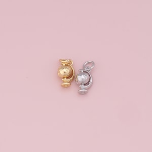 Gold Globe Charms,18K Gold Filled Globe Pendant,Globe Charm Bracelet Necklace for DIY Jewelry Making Supply