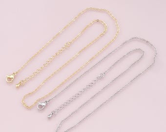 Gold Oval Chain,18K Gold Filled Oval for Necklace Bracelet DIY Jewelry Making Supply