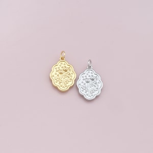 18K Gold gefüllte Blumen Anhänger, zierliche Tulpe Charme Armband Halskette für DIY Schmuck machen Versorgung