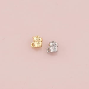 Ciondolo a forma di tazza riempito in oro 18K, collana con ciondolo a forma di tazza per la creazione di gioielli fai da te