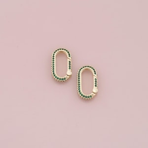 18K Gold Füllte Oval Karabiner Verschluss, Karabiner Lock Stecker, Feder Push Tor für DIY Schmuck Verschluss Finden Halskette Armband